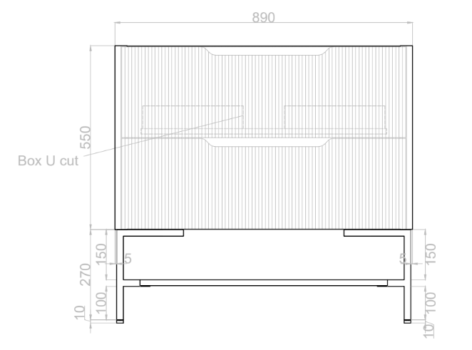 Riva Bali Freestanding Vanity 900mm - Brown Oak