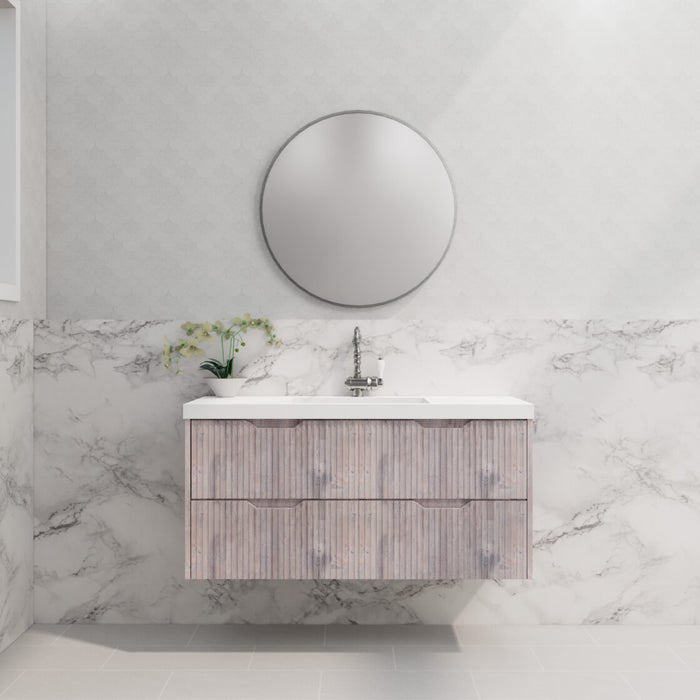 Riva Bali Wall Hung Single Bowl Vanity 1200mm - White Oak