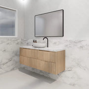 ABS Riva - Riva Bali Wall Hung Single Bowl Vanity 1500mm - American Oak - Aqualux Bathrooms