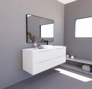 ABS Riva - Riva Bali Wall Hung Single Bowl Vanity 1500mm - Matt White - Aqualux Bathrooms