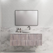 ABS Riva - Riva Bali Wall Hung Single Bowl Vanity 1500mm - White Oak - Aqualux Bathrooms
