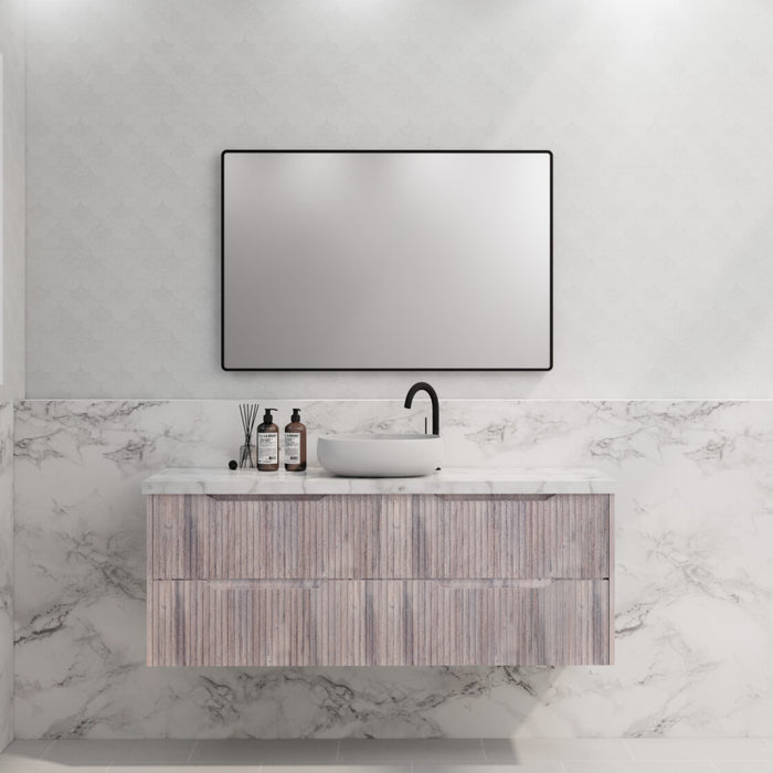 Riva Bali Wall Hung Single Bowl Vanity 1500mm - White Oak