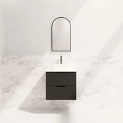 ABS Riva - Riva Bali Wall Hung Vanity 600mm - Matt Black - Aqualux Bathrooms