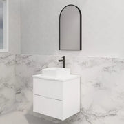 ABS Riva - Riva Bali Wall Hung Vanity 600mm - Matt White - Aqualux Bathrooms