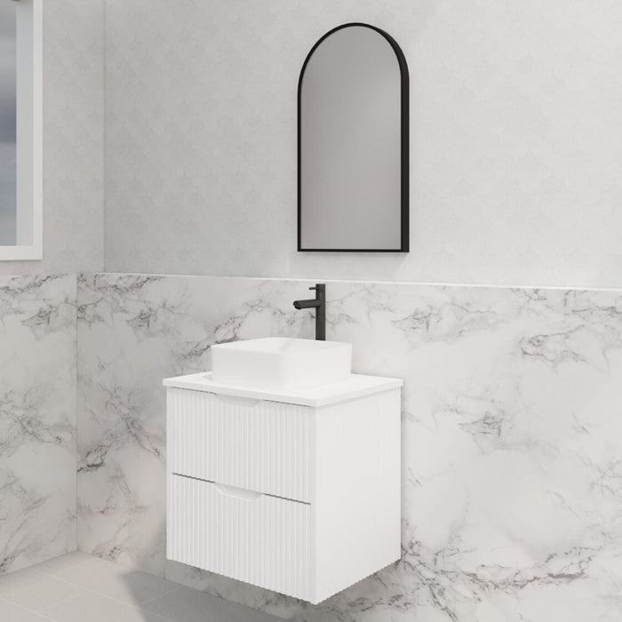 Riva Bali Wall Hung Vanity 600mm - Matt White