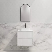 ABS Riva - Riva Bali Wall Hung Vanity 600mm - Matt White - Aqualux Bathrooms