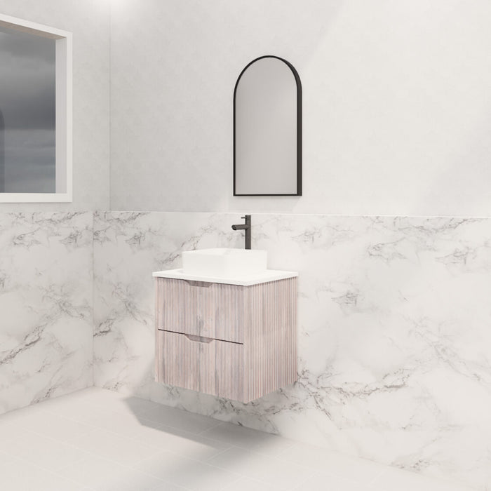 Riva Bali Wall Hung Vanity 600mm - White Oak