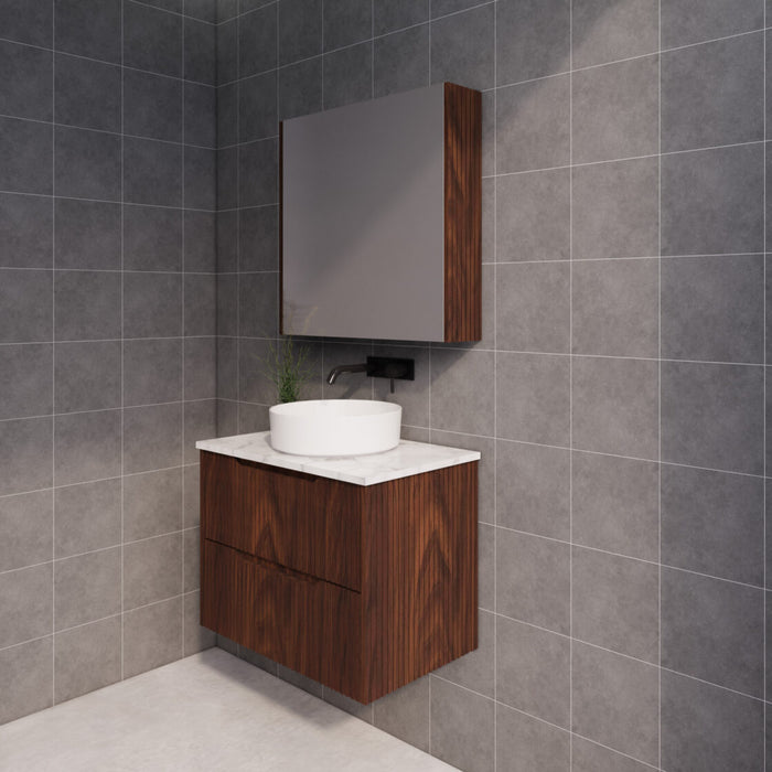 Riva Bali Wall Hung Vanity 750mm - Brown Oak