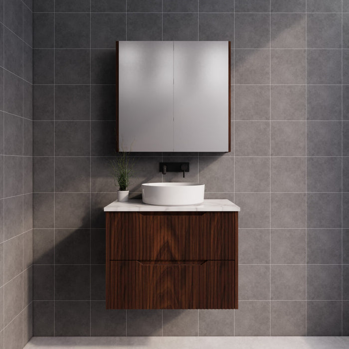 Riva Bali Wall Hung Vanity 750mm - Brown Oak