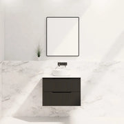 ABS Riva - Riva Bali Wall Hung Vanity 750mm - Matt Black - Aqualux Bathrooms
