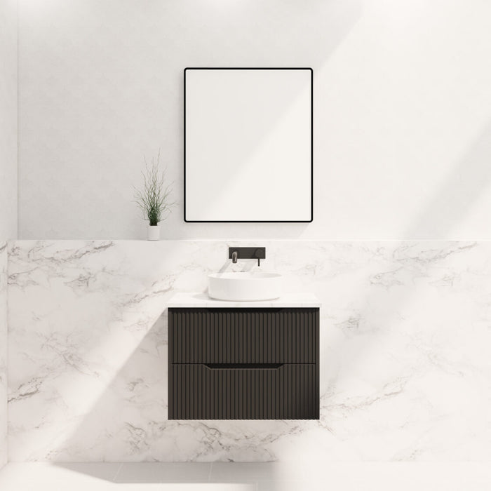 Riva Bali Wall Hung Vanity 750mm - Matt Black