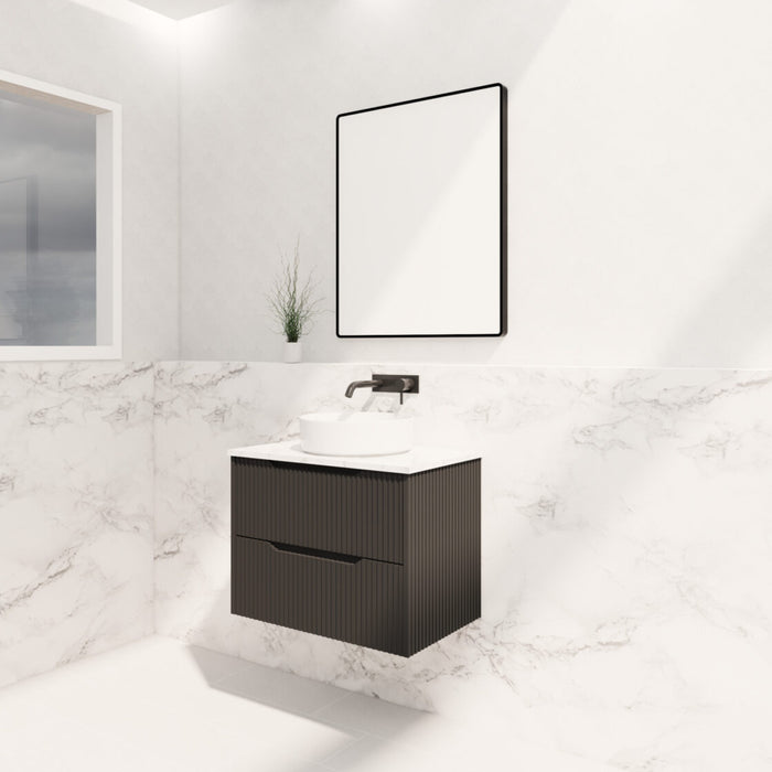 Riva Bali Wall Hung Vanity 750mm - Matt Black