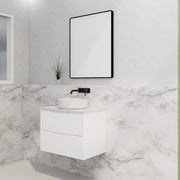 ABS Riva - Riva Bali Wall Hung Vanity 750mm - Matt White - Aqualux Bathrooms