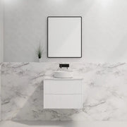 ABS Riva - Riva Bali Wall Hung Vanity 750mm - Matt White - Aqualux Bathrooms