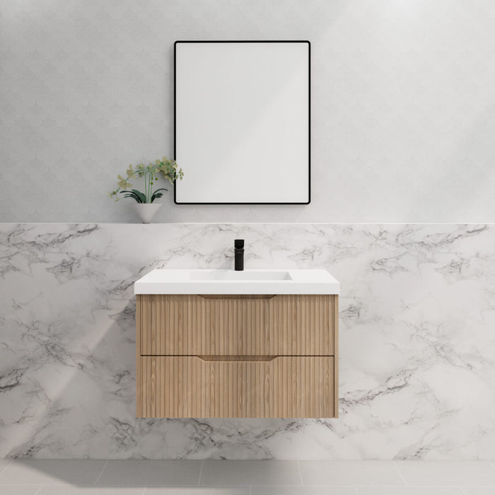 Riva Bali Wall Hung Vanity 900mm - American Oak