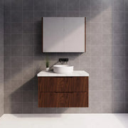 ABS Riva - Riva Bali Wall Hung Vanity 900mm - Brown Oak - Aqualux Bathrooms
