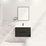 ABS Riva - Riva Bali Wall Hung Vanity 900mm - Matt Black - Aqualux Bathrooms