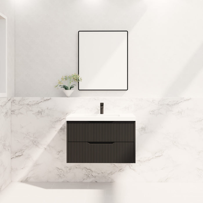 Riva Bali Wall Hung Vanity 900mm - Matt Black