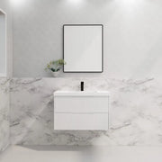 ABS Riva - Riva Bali Wall Hung Vanity 900mm - Matt White - Aqualux Bathrooms