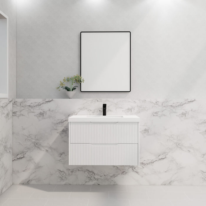 Riva Bali Wall Hung Vanity 900mm - Matt White