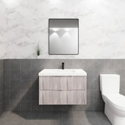 ABS Riva - Riva Bali Wall Hung Vanity 900mm - White Oak - Aqualux Bathrooms