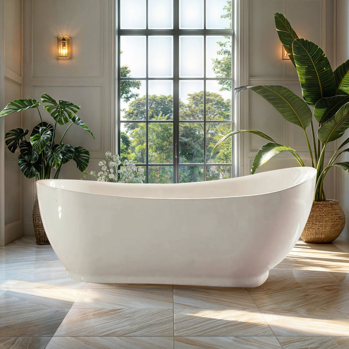 Riva Bella Freestanding Bathtub 1500mm - Gloss White