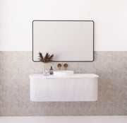 ABS Riva - Riva Bergen Wall Hung Single Bowl Vanity 1200mm - Matt White - Aqualux Bathrooms