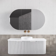 ABS Riva - Riva Bergen Wall Hung Single Bowl Vanity 1200mm - Matt White - Aqualux Bathrooms