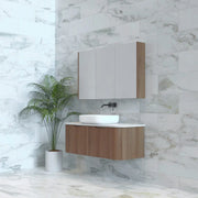 ABS Riva - Riva Bergen Wall Hung Single Bowl Vanity 1200mm - Solid Timber - Aqualux Bathrooms