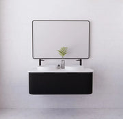 ABS Riva - Riva Bergen Wall Hung Double Bowl Vanity 1200mm - Matt Black - Aqualux Bathrooms