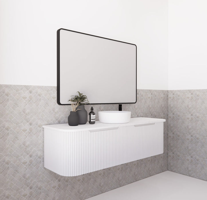 Riva Bergen Wall Hung Single Bowl Vanity 1500mm - Matt White