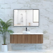 ABS Riva - Riva Bergen Wall Hung Single Bowl Vanity 1500mm - Solid Timber - Aqualux Bathrooms