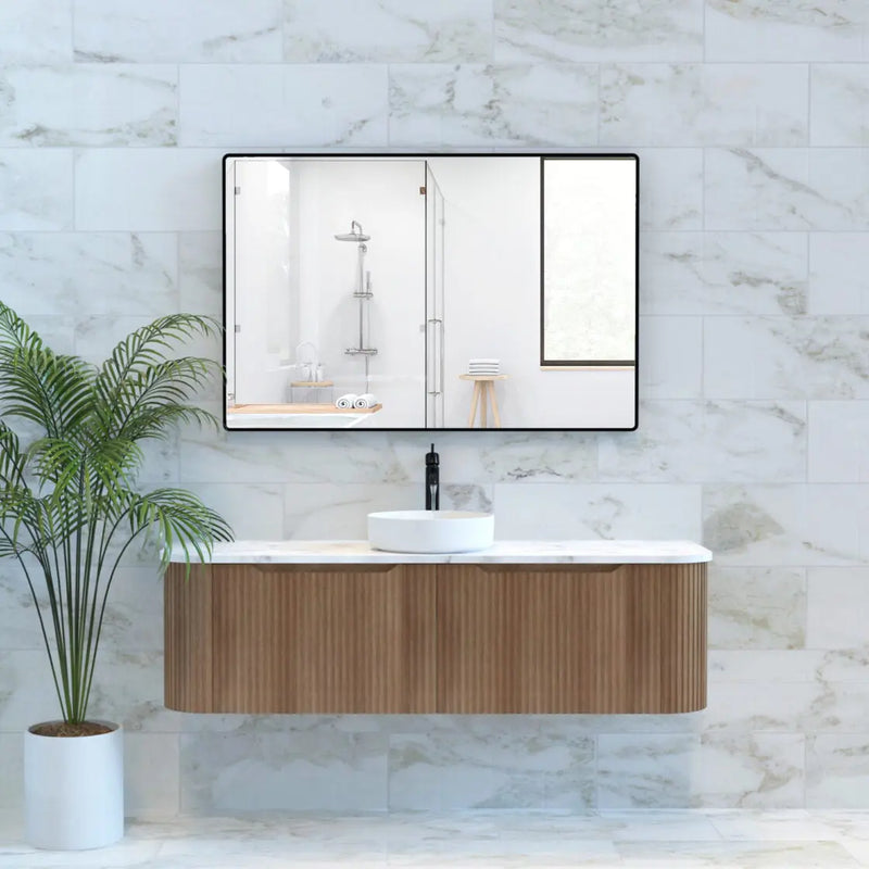 ABS Riva - Riva Bergen Wall Hung Single Bowl Vanity 1500mm - Solid Timber - Aqualux Bathrooms