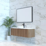 ABS Riva - Riva Bergen Wall Hung Single Bowl Vanity 1500mm - Solid Timber - Aqualux Bathrooms