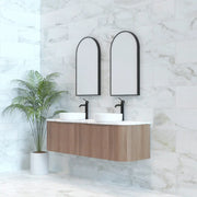 ABS Riva - Riva Bergen Wall Hung Double Bowl Vanity 1500mm - Solid Timber - Aqualux Bathrooms