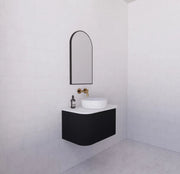 ABS Riva - Riva Bergen Wall Hung Vanity 750mm - Matte Black - Aqualux Bathrooms