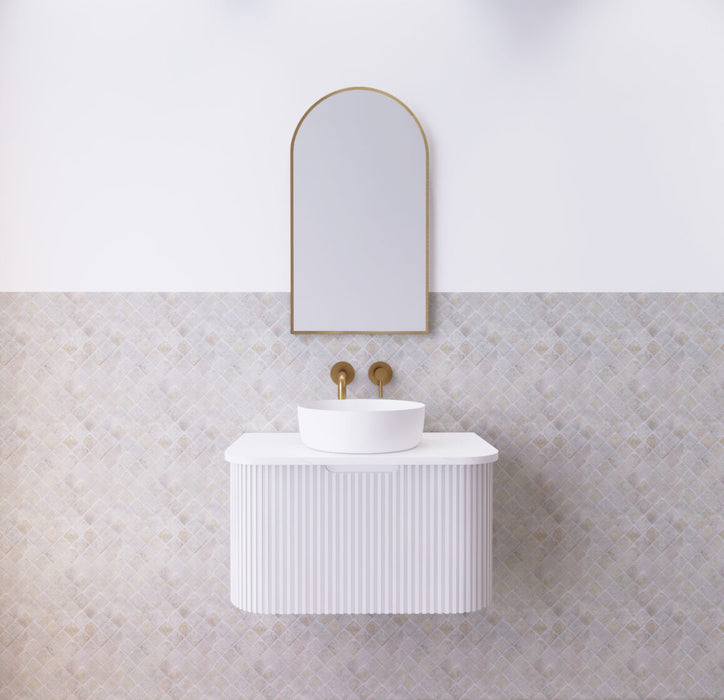 Riva Bergen Wall Hung Vanity 750mm - Matte White