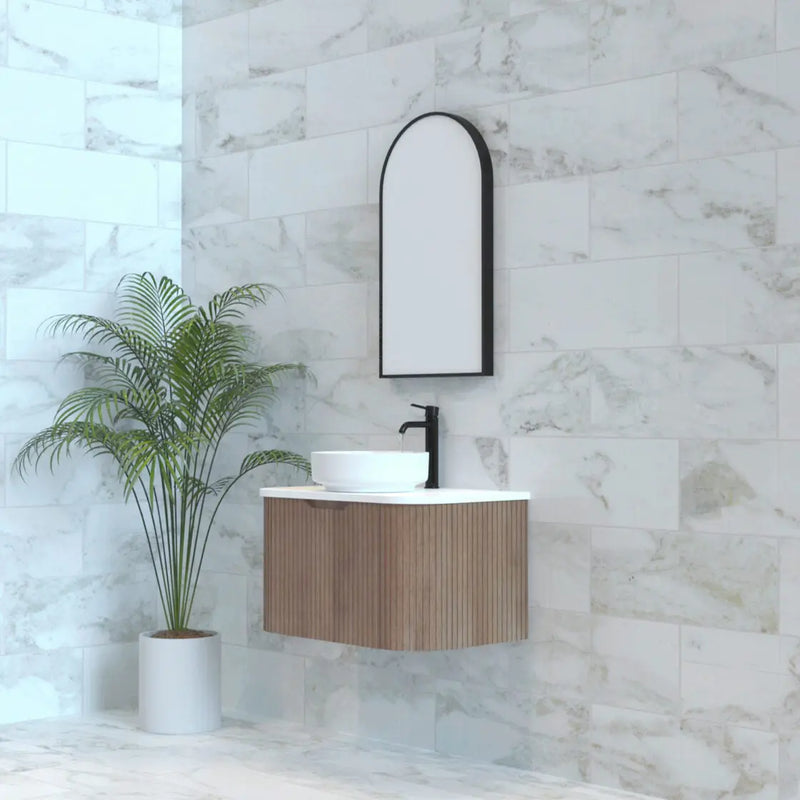 ABS Riva - Riva Bergen Wall Hung Vanity 750mm - Solid Timber - Aqualux Bathrooms