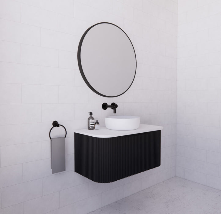 Riva Bergen Wall Hung Vanity 900mm - Matte Black