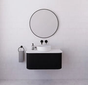 ABS Riva - Riva Bergen Wall Hung Vanity 900mm - Matte Black - Aqualux Bathrooms