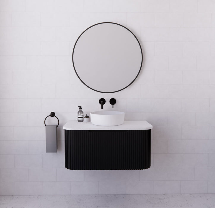 Riva Bergen Wall Hung Vanity 900mm - Matte Black