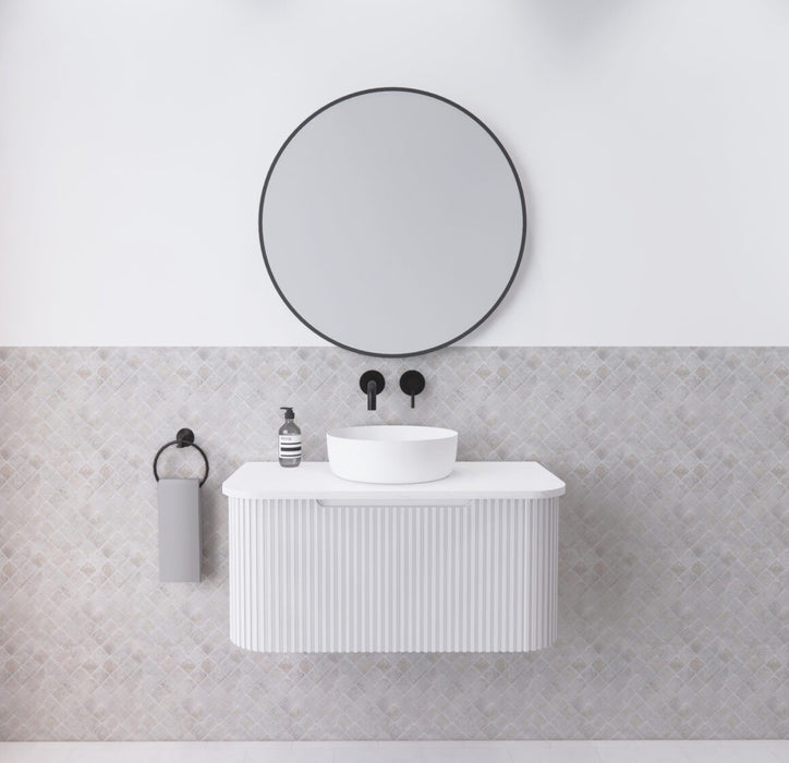 Riva Bergen Wall Hung Vanity 900mm - Matte White