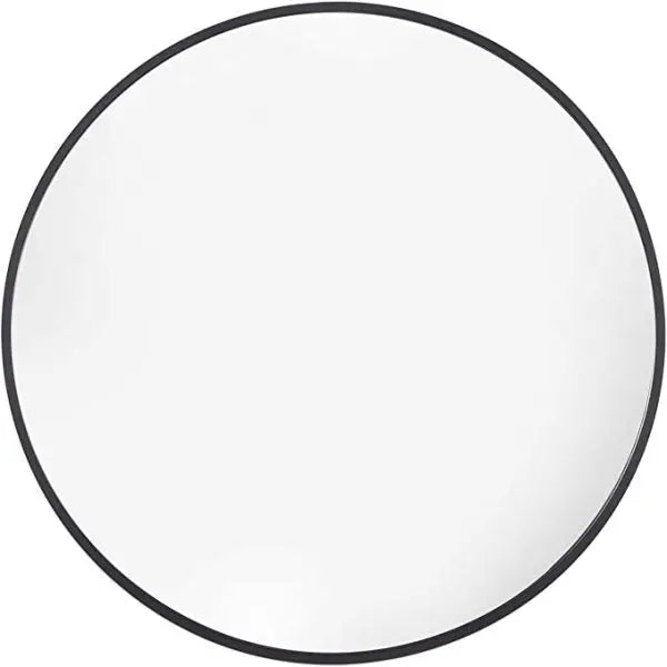 Round Black Frame Mirror 700mm - Aqualux Bathrooms- Mercio