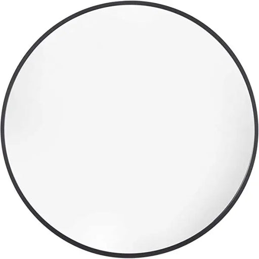 Round Black Frame Mirror 700mm - Aqualux Bathrooms- Mercio