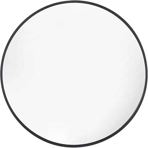 Round Black Frame Mirror 600mm - Aqualux Bathrooms- Mercio