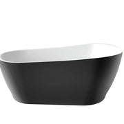 CANNES Black & White Freestanding Bathtub - Aqualux Bathrooms- Mercio