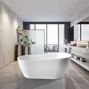 CANNES White Freestanding Bathtub - Aqualux Bathrooms- Mercio