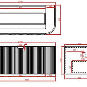 Avalon Wall Hung Vanity 1500 (Matte White/Double Bowl) - Aqualux Bathrooms- Poseidon