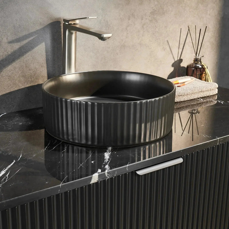 Avalon Wall Hung Vanity 1200 (Matte Black) - Aqualux Bathrooms- Poseidon