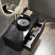 Avalon Wall Hung Vanity 1200 (Matte Black) - Aqualux Bathrooms- Poseidon